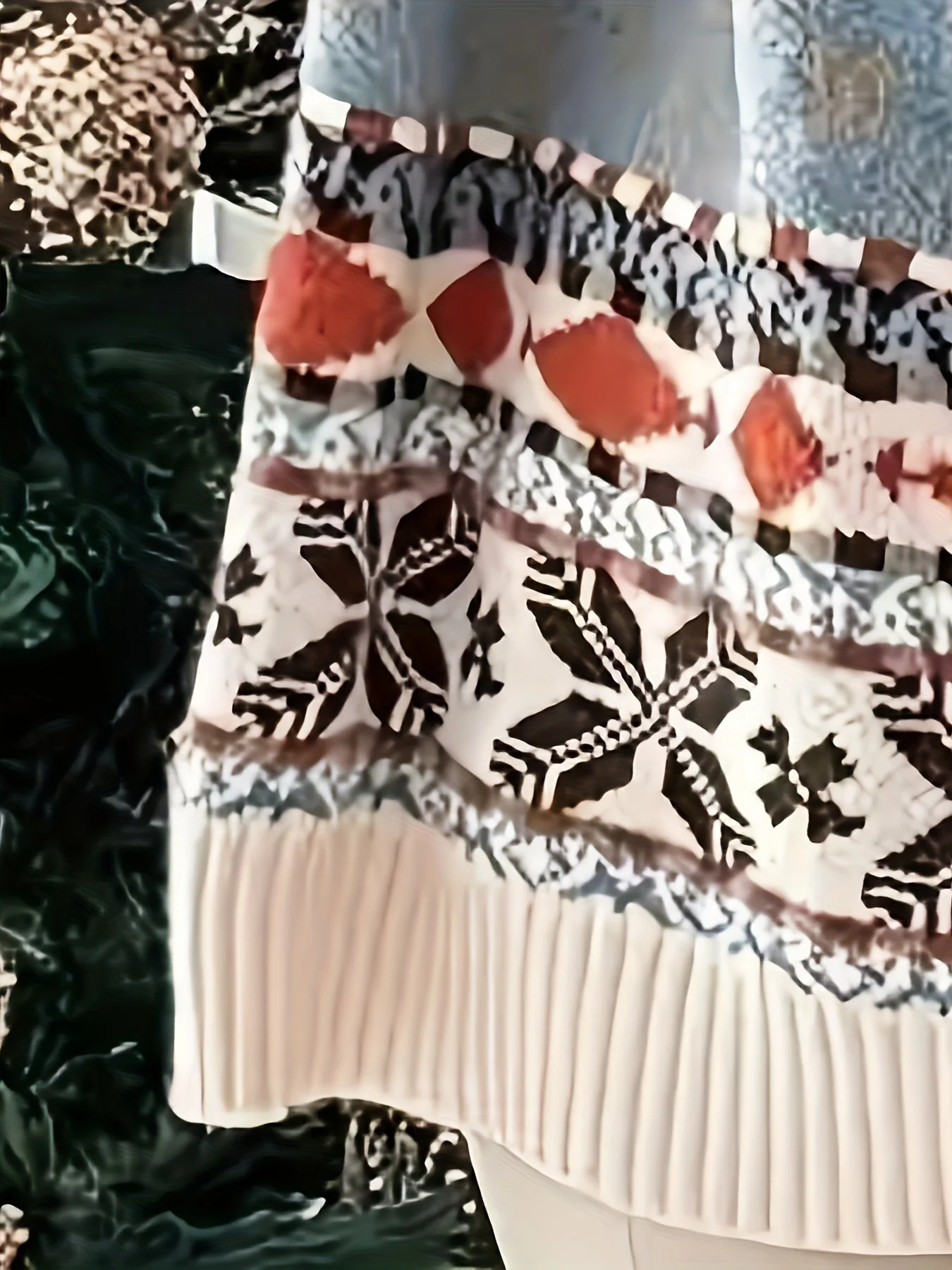Elly | Gezellige kersttrui met geometrisch rendierpatroon - Image 4