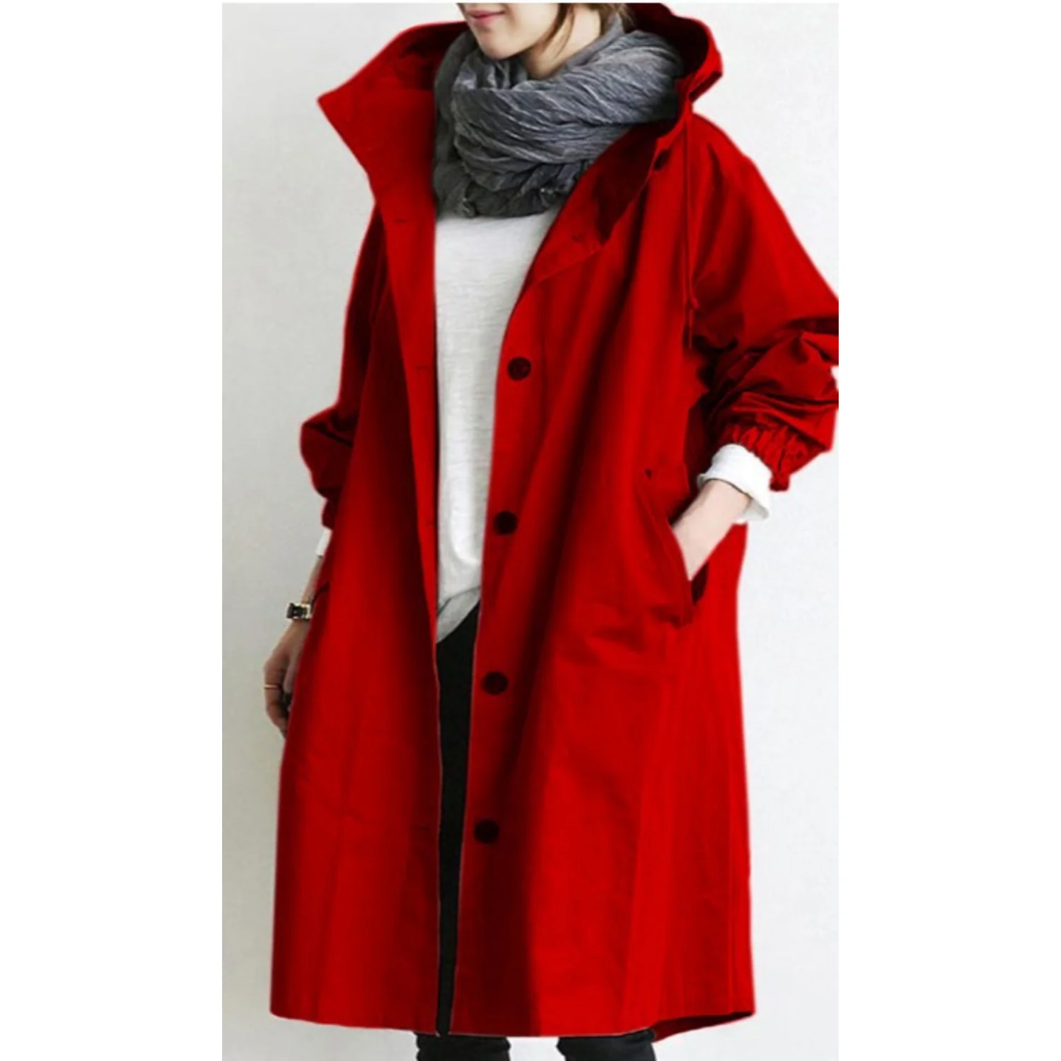 Esmée | Lange dames trenchcoat in diverse kleuren - Image 5