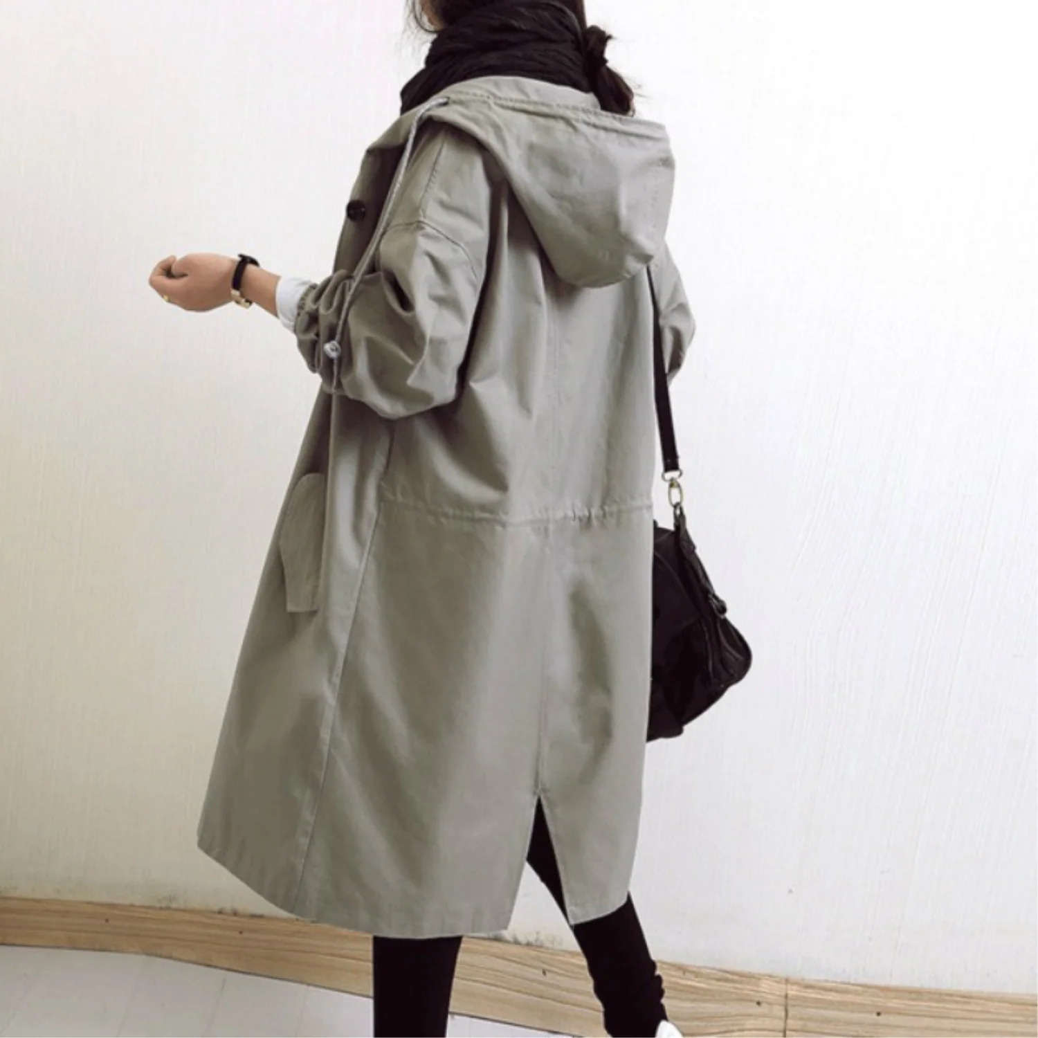 Esmée | Lange dames trenchcoat in diverse kleuren - Image 8