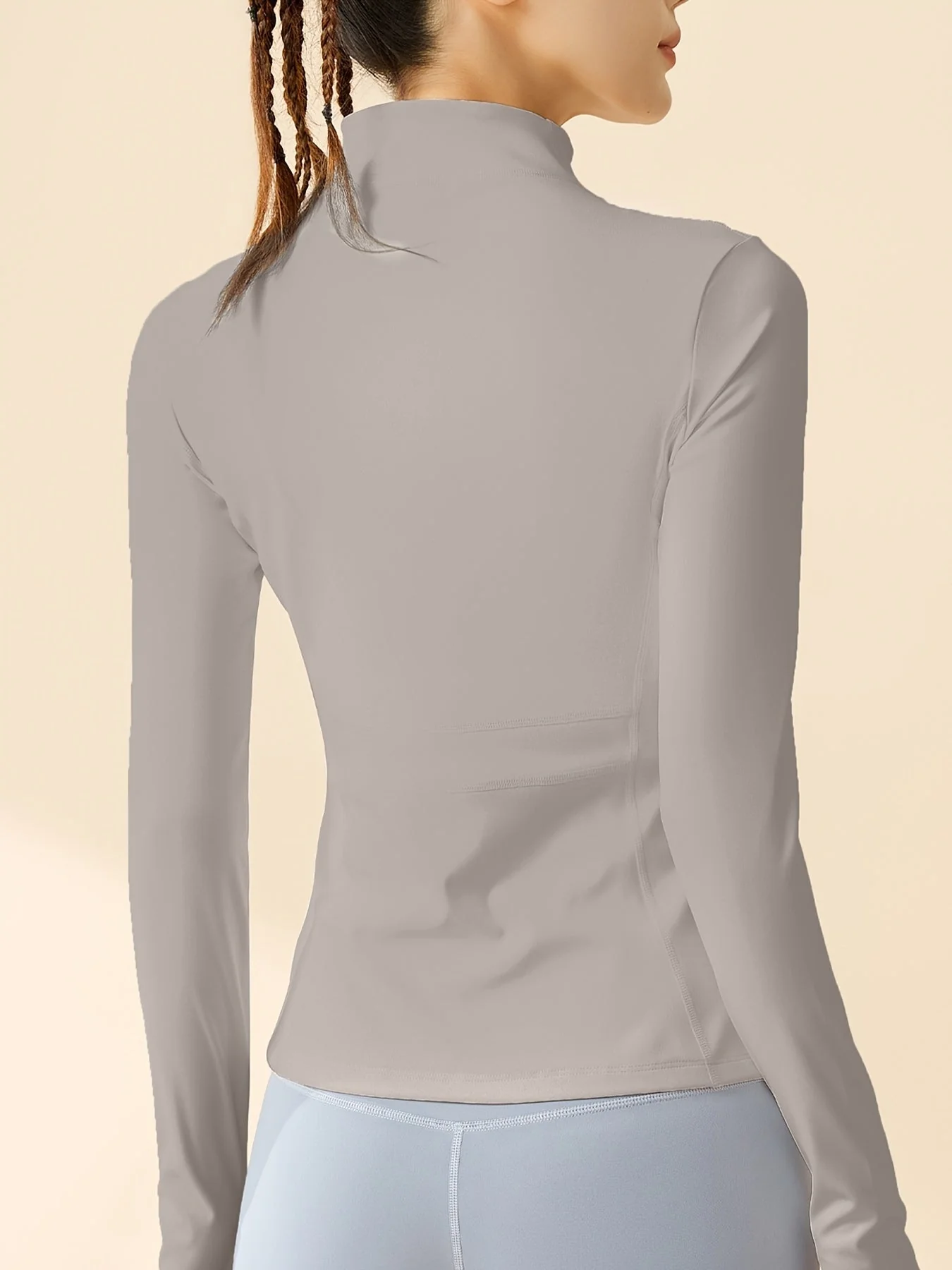 Eva | Cropped sportjack met ademende stof en staande kraag - Image 12