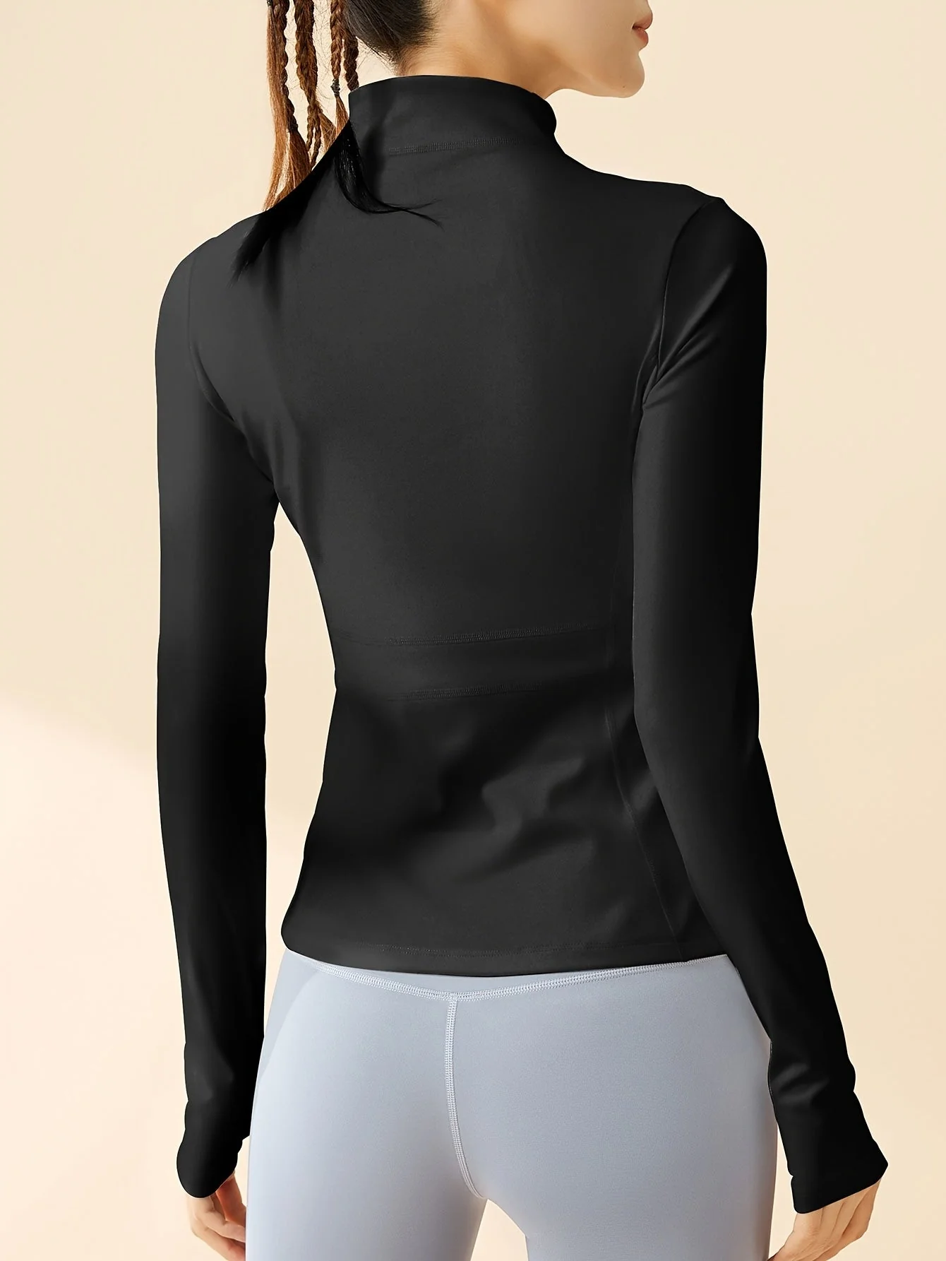 Eva | Cropped sportjack met ademende stof en staande kraag - Image 3