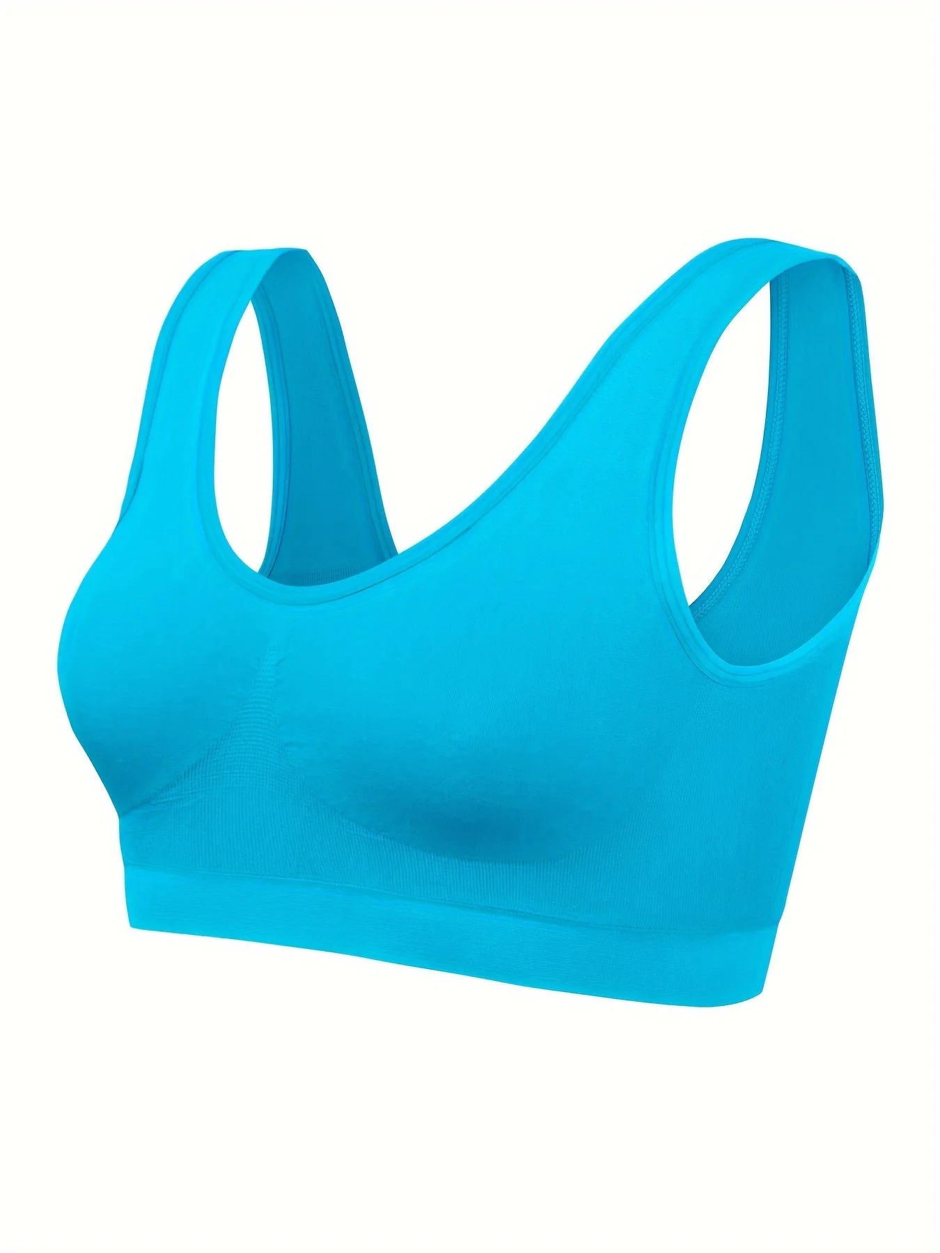 Eva | Set van 3 effen tanktops en naadloze sport-bh - Image 7