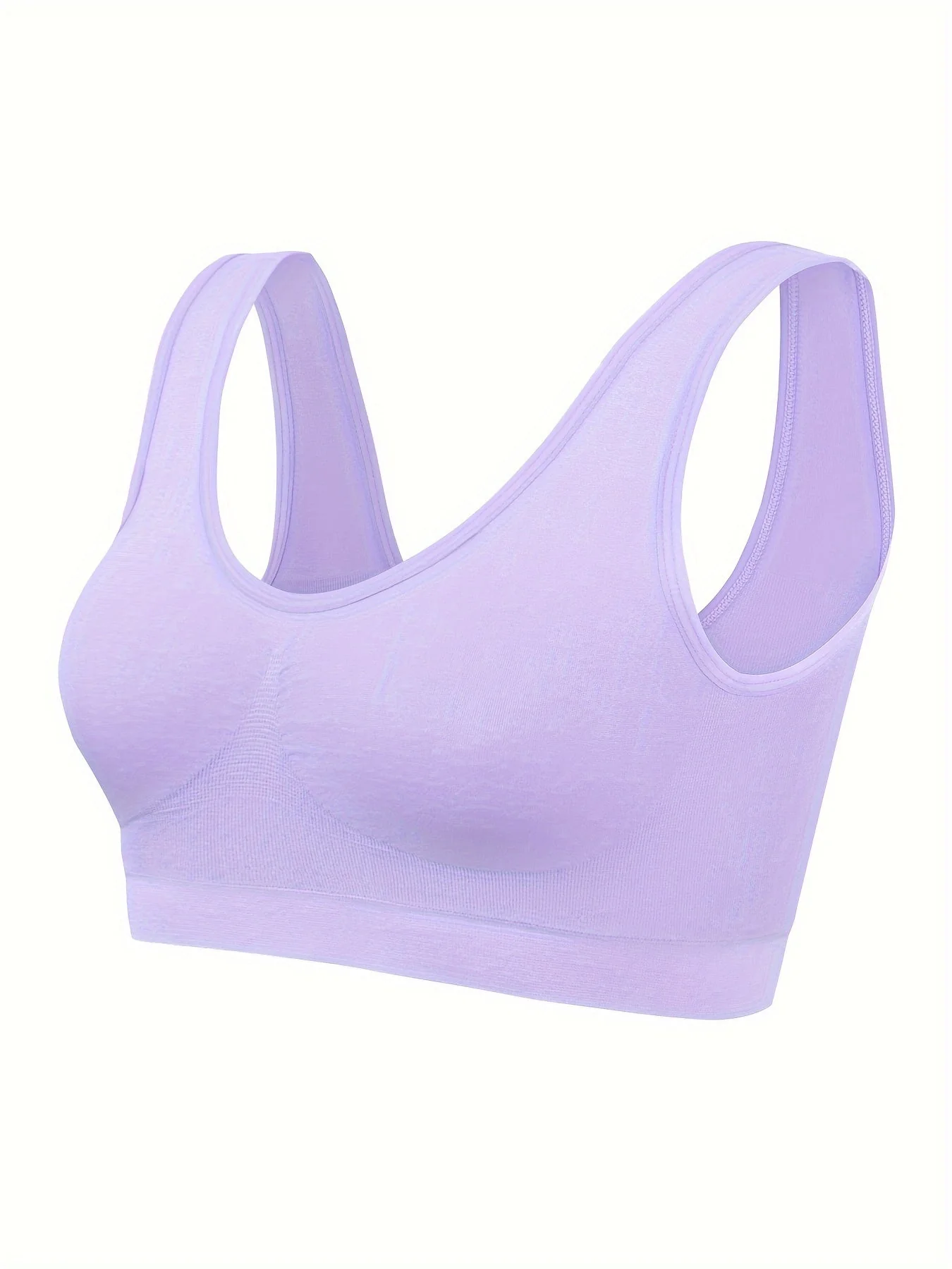 Eva | Set van 3 effen tanktops en naadloze sport-bh - Image 9