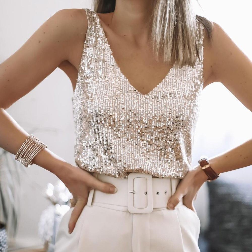 Fay | Elegante camitop met lovertjes - Image 3