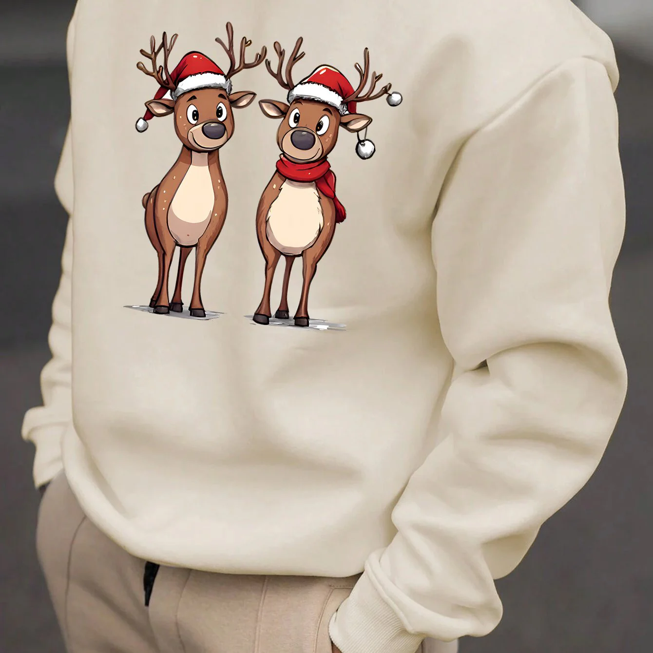 Eziah | Feestelijke rendierprint heren sweatshirt - Image 11