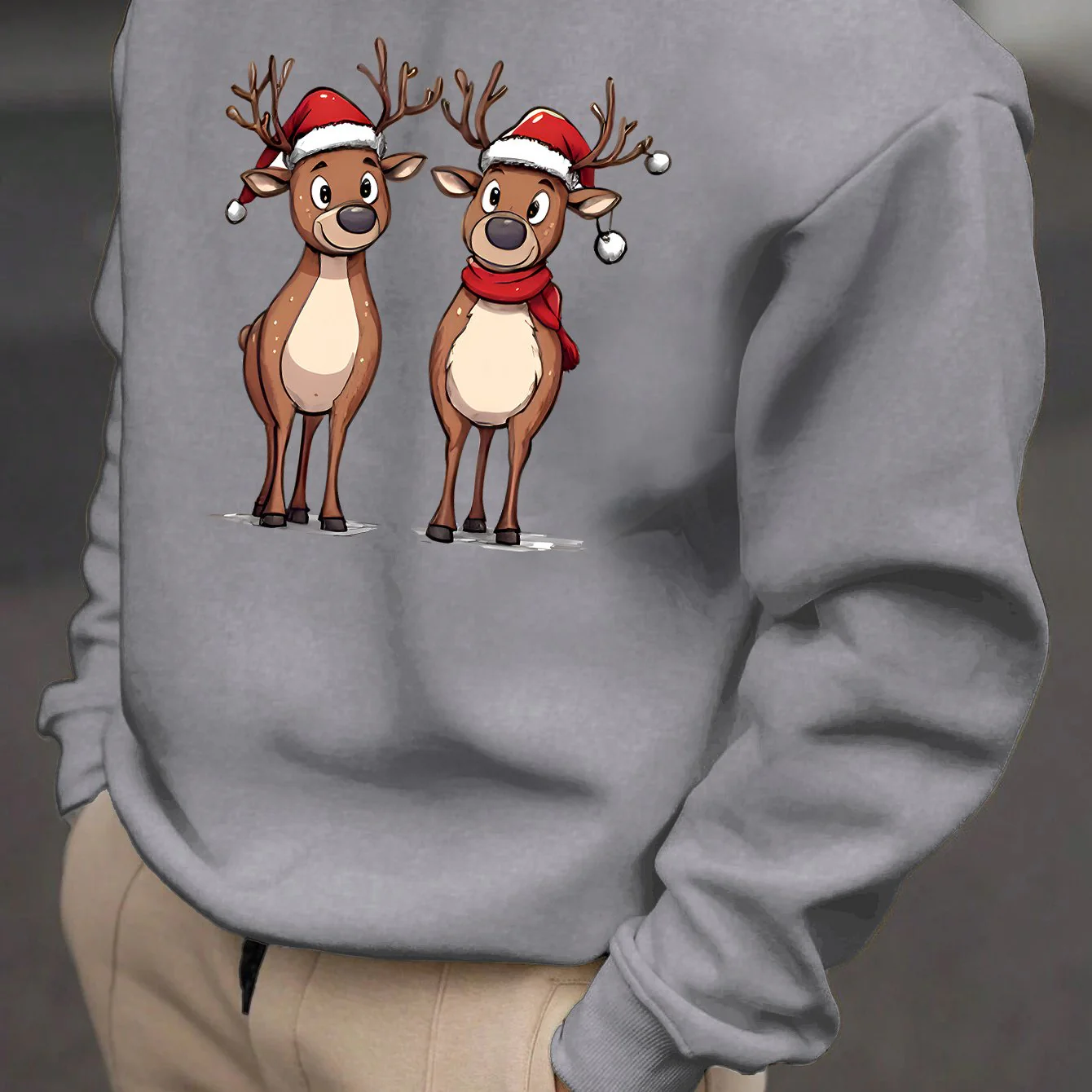Eziah | Feestelijke rendierprint heren sweatshirt - Image 12