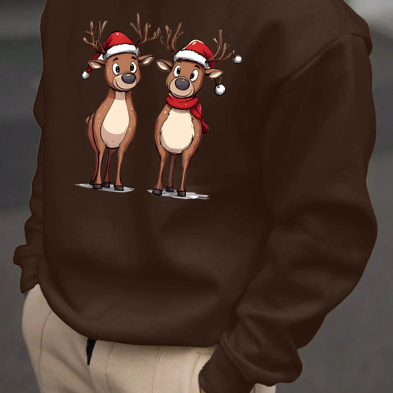 Eziah | Feestelijke rendierprint heren sweatshirt - Image 13