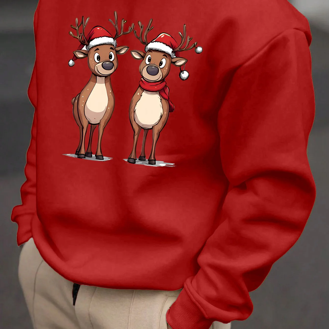 Eziah | Feestelijke rendierprint heren sweatshirt - Image 14