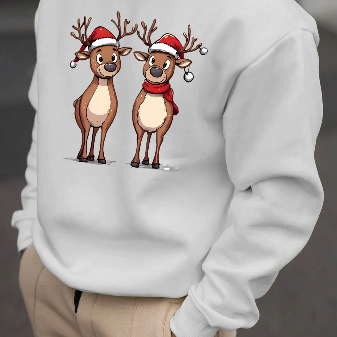 Eziah | Feestelijke rendierprint heren sweatshirt - Image 16