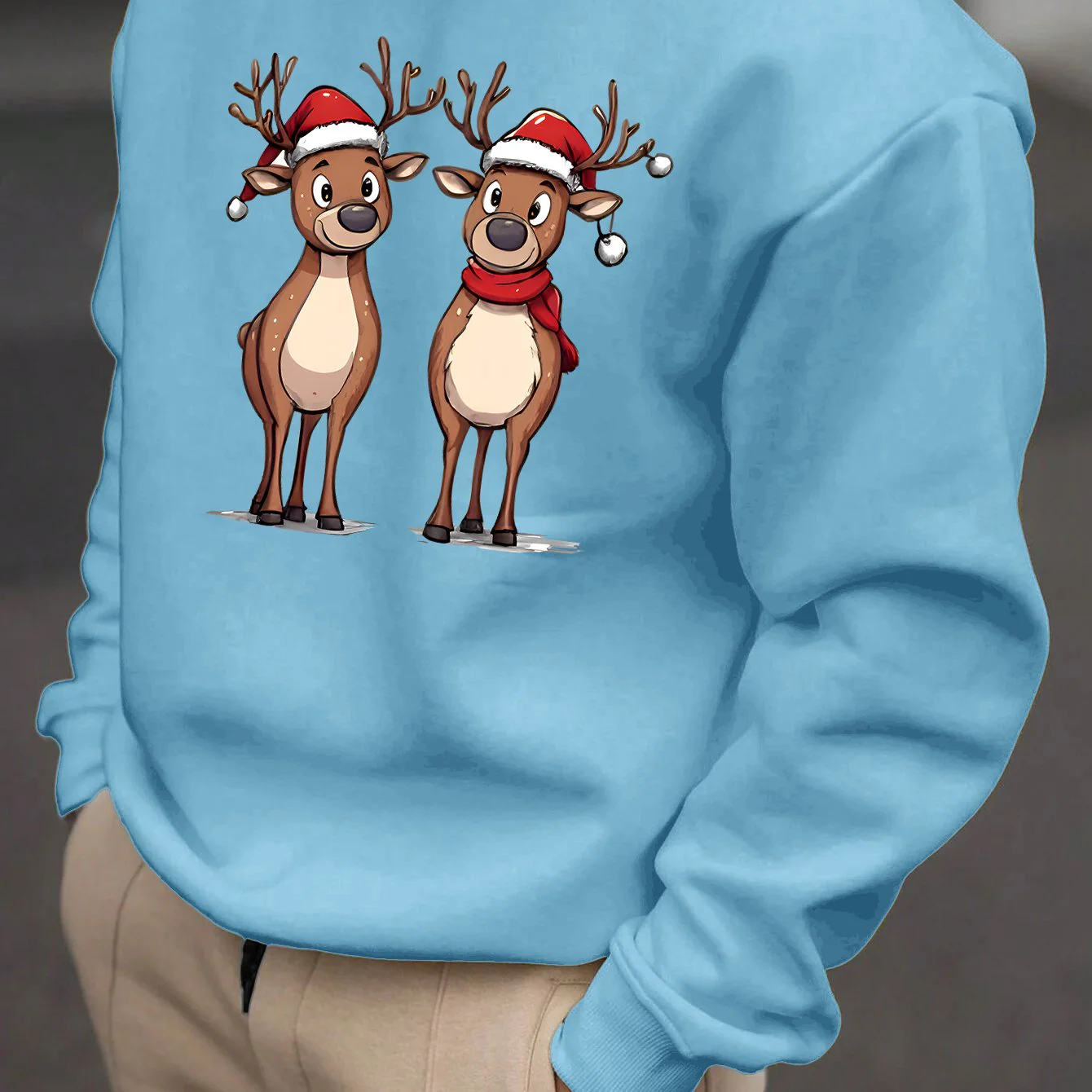 Eziah | Feestelijke rendierprint heren sweatshirt - Image 17