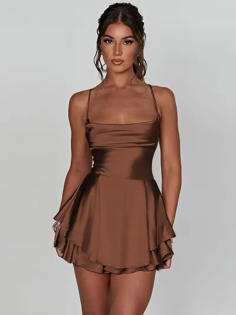 Feestjurk met spaghetti straps - Image 11