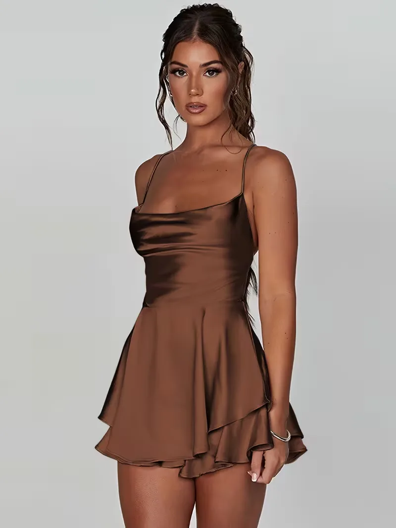 Feestjurk met spaghetti straps - Image 12