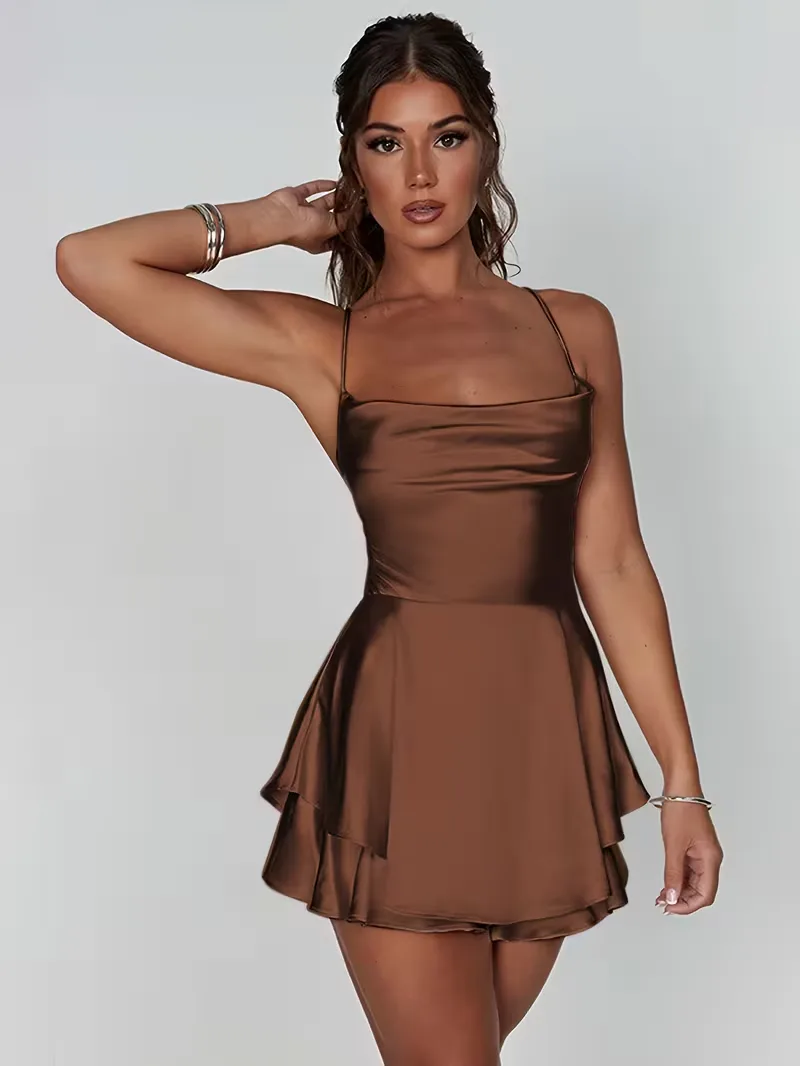 Feestjurk met spaghetti straps - Image 14