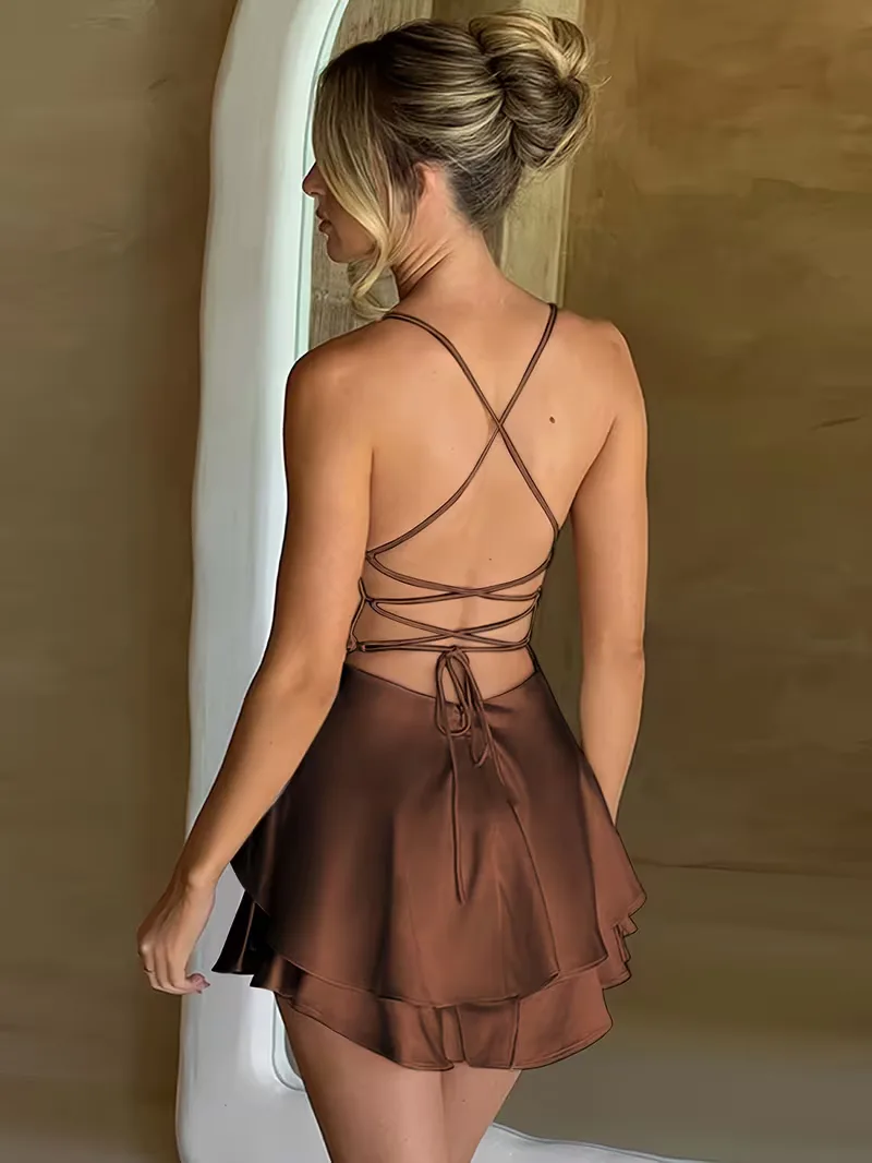 Feestjurk met spaghetti straps - Image 15