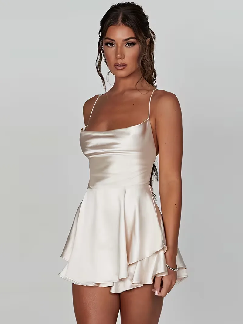 Feestjurk met spaghetti straps - Image 5