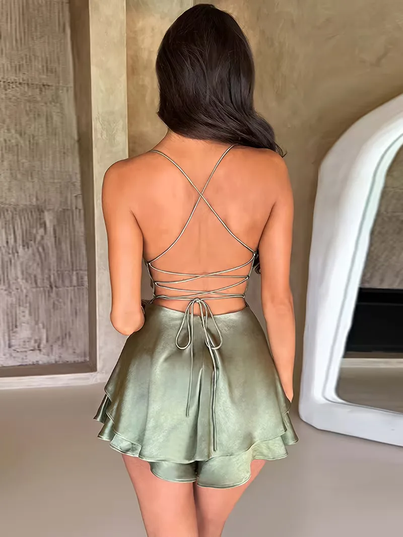Feestjurk met spaghetti straps - Image 7