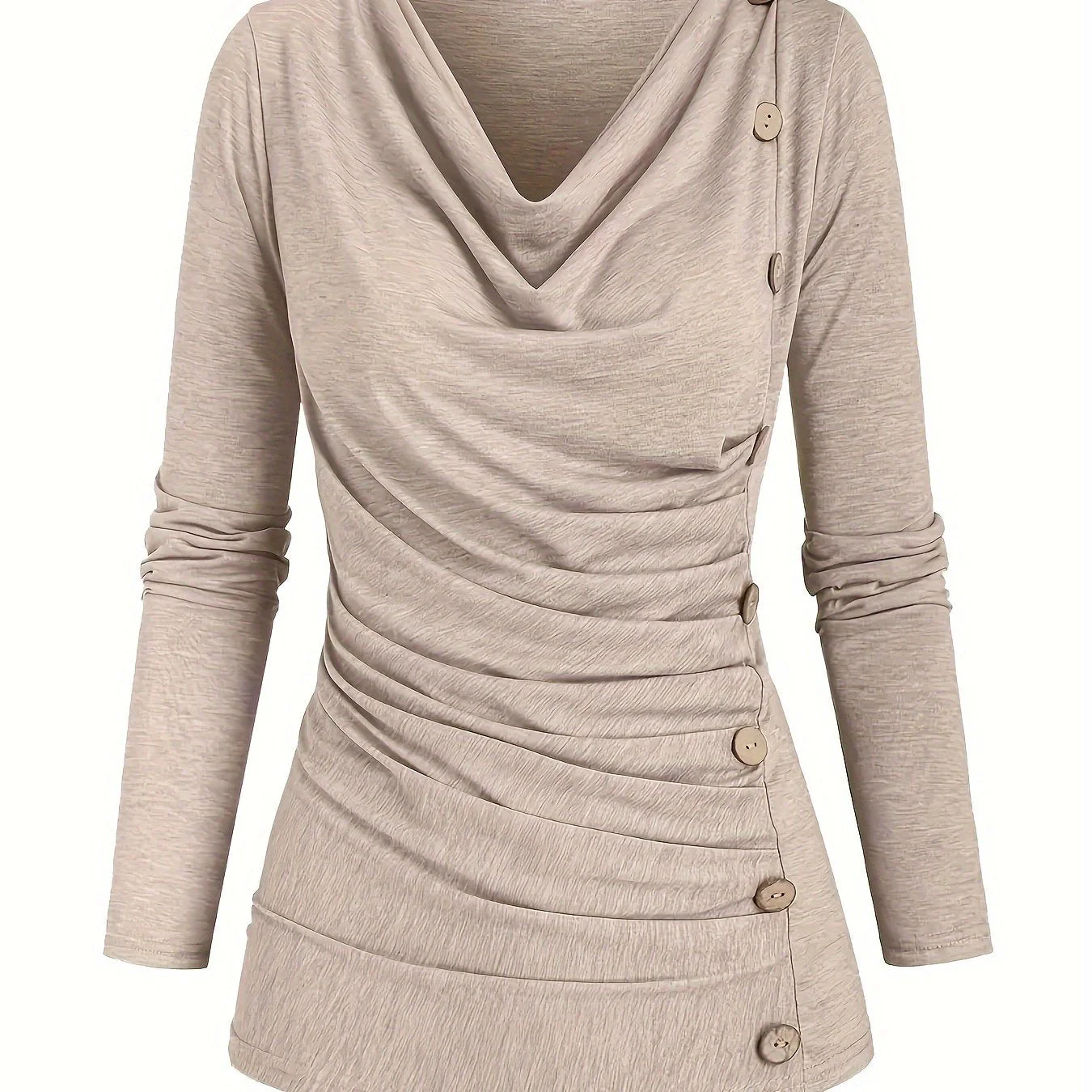 Femke | Casual gebreide top met col en ruches - Image 12