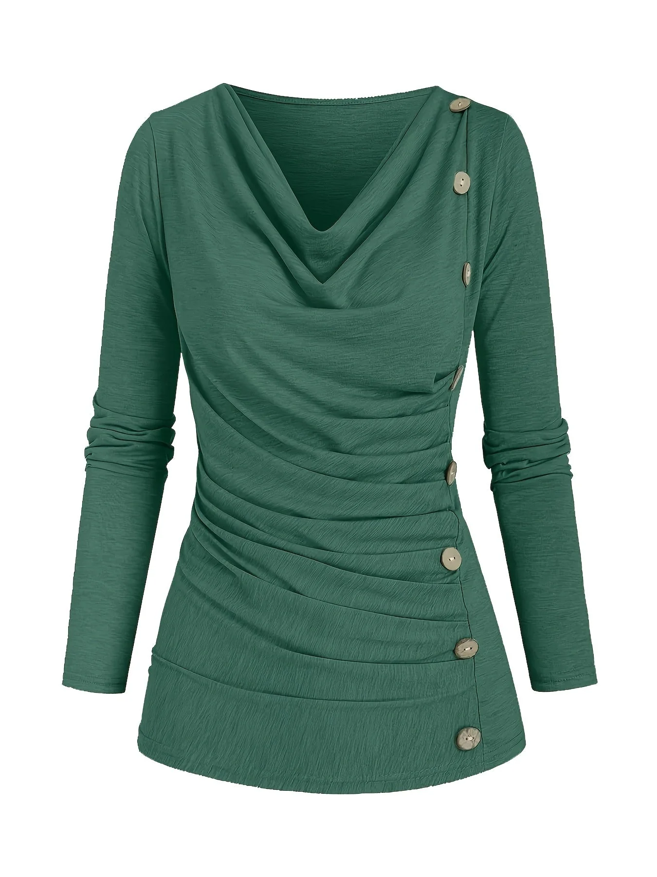 Femke | Casual gebreide top met col en ruches - Image 3