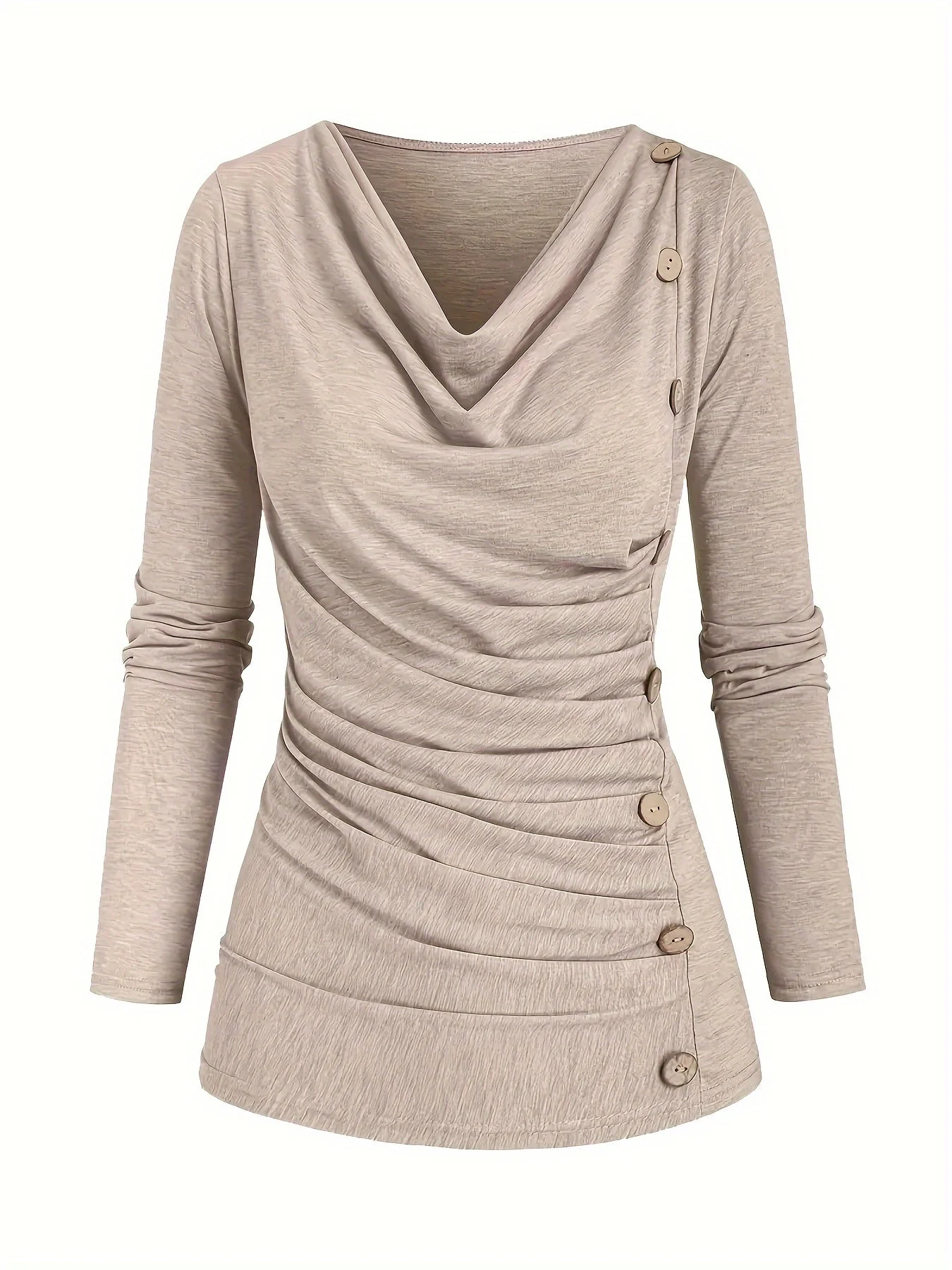 Femke | Casual gebreide top met col en ruches - Image 4
