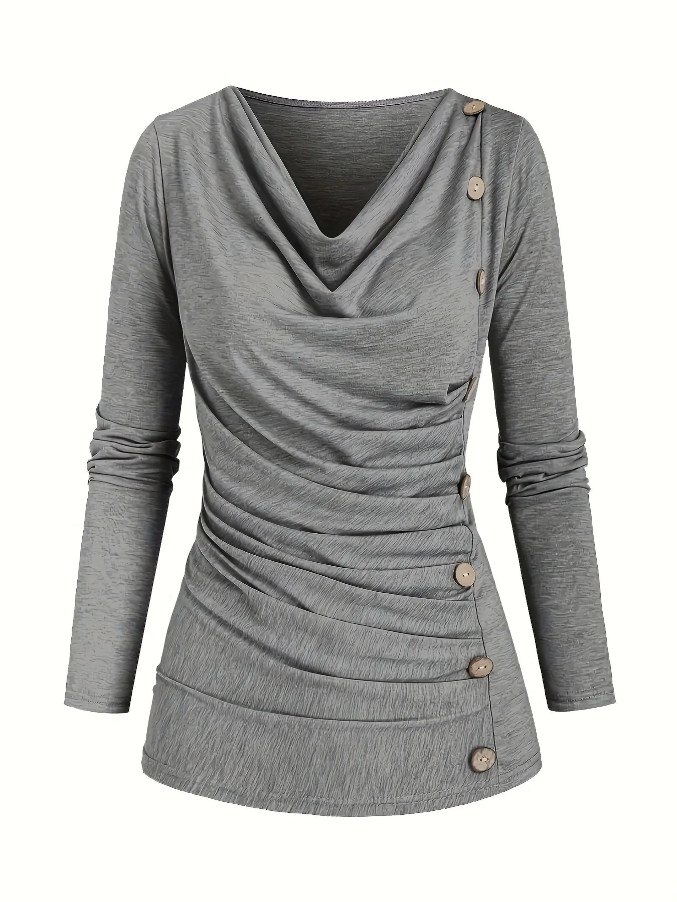Femke | Casual gebreide top met col en ruches - Image 5