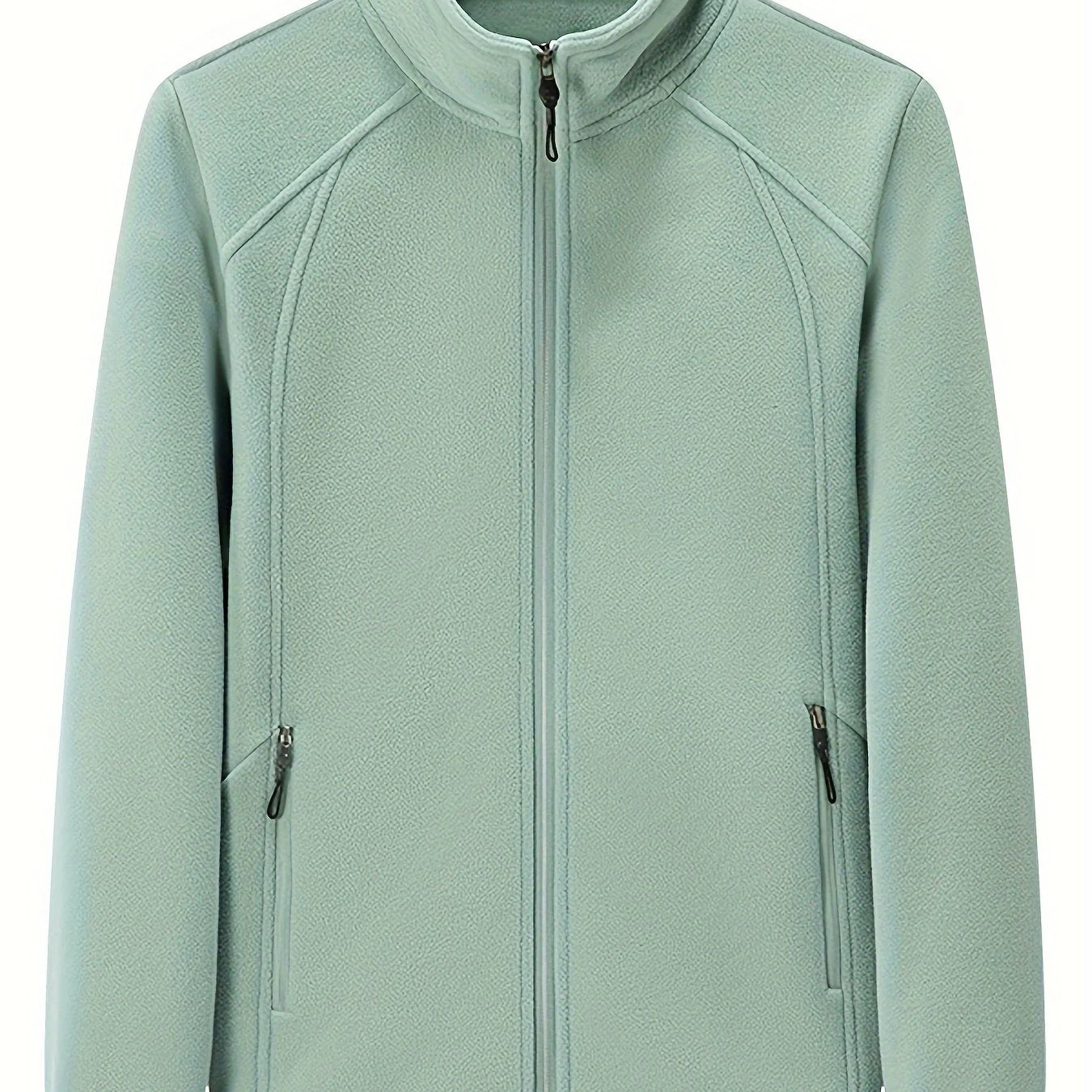 Fenna | Pluche outdoor jas met staande kraag en lange mouw - Image 11