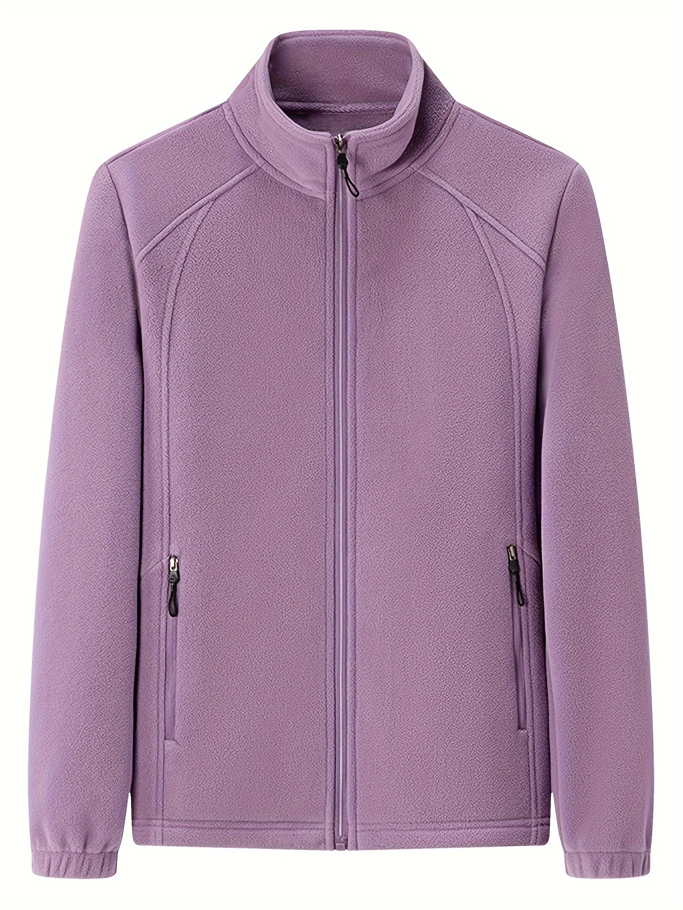 Fenna | Pluche outdoor jas met staande kraag en lange mouw - Image 5