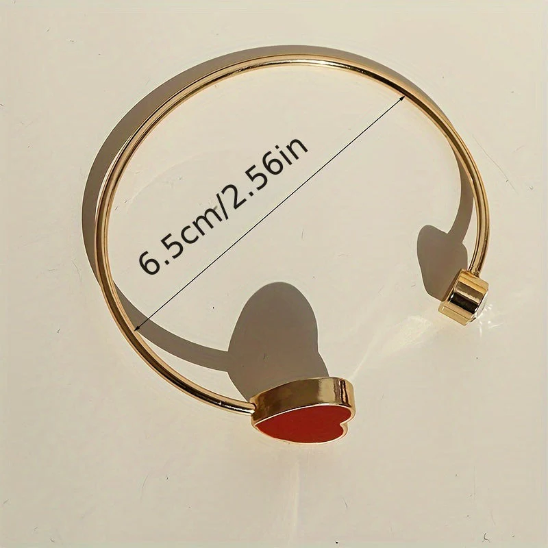 Fien | Chique rode hart armband - Image 4