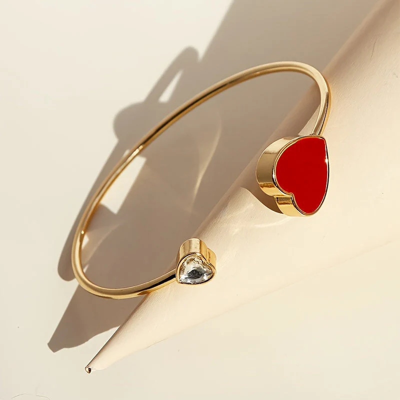 Fien | Chique rode hart armband - Image 5