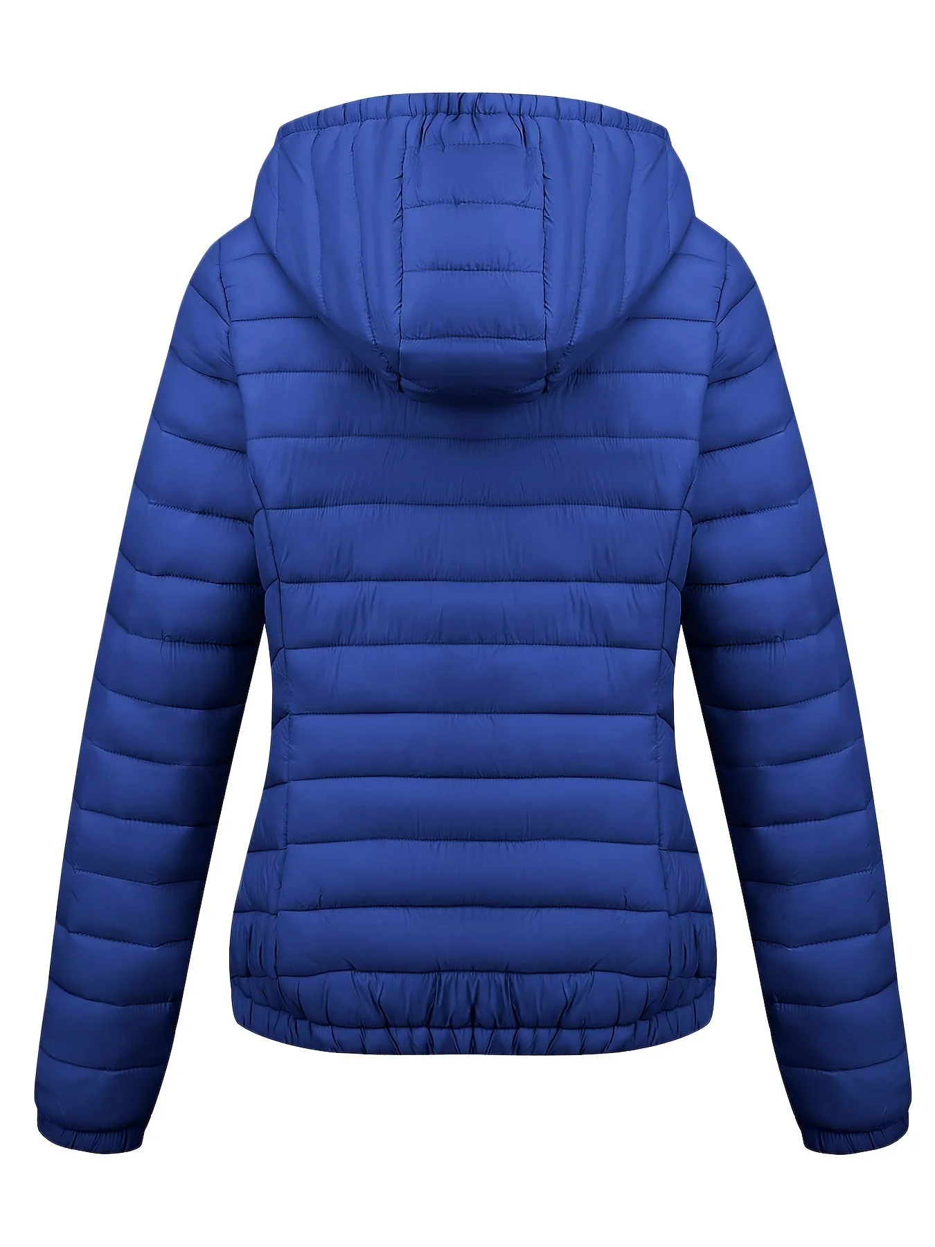 Fien | Geritste hoodie puffy jas met schuine zakken - Image 13