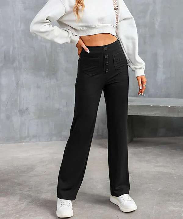 Fleur | Elastische hoge taille broek