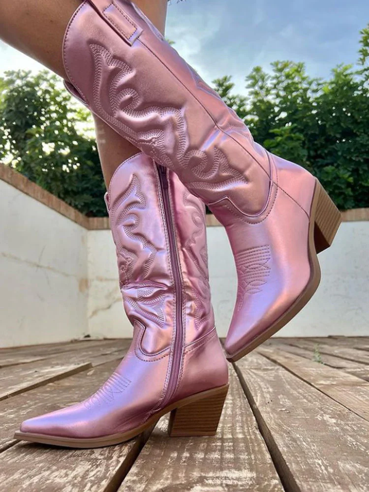 Fleur | Elegante metallic cowboy laarzen - Image 6