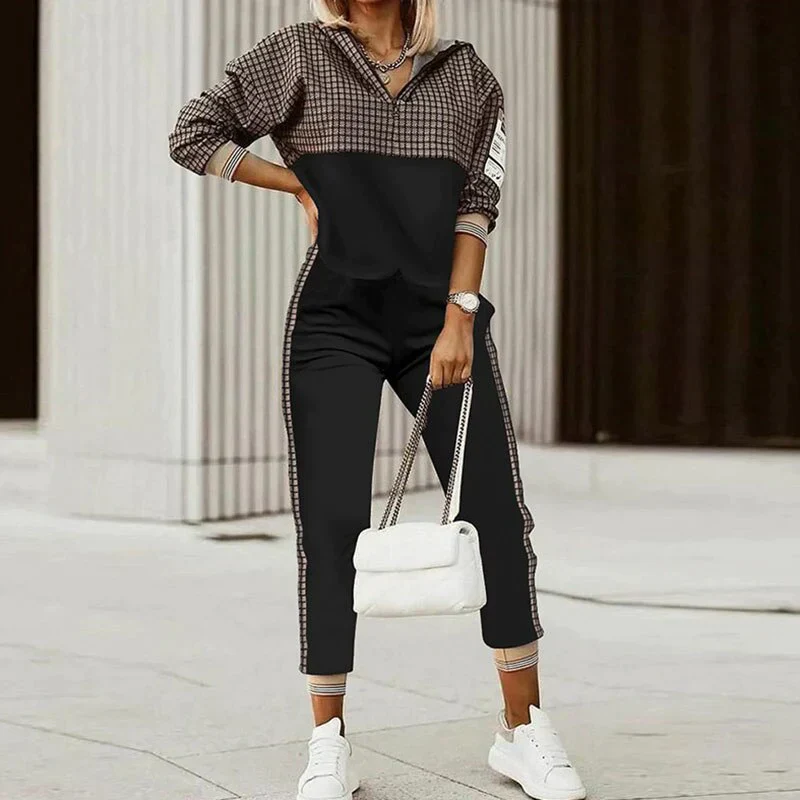 Fleur | Geruite outdoorkleding set voor dames - Image 2