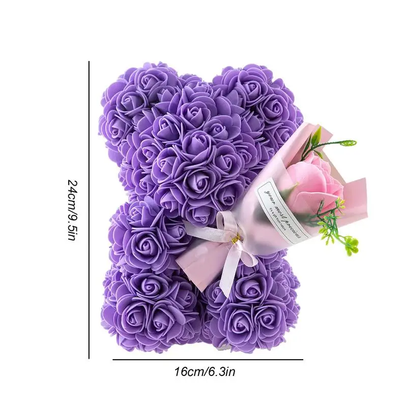 Fleur | Romantische teddybeer knuffel van rozen - Image 6