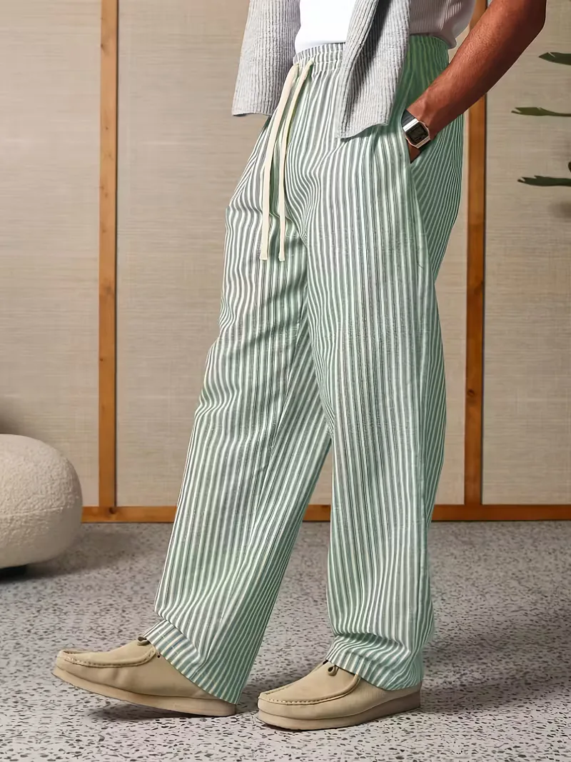 Gestreepte joggers met brede fit - Image 14