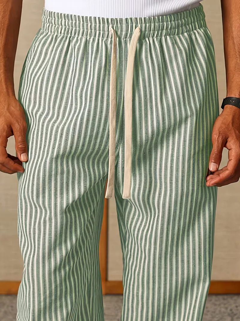 Gestreepte joggers met brede fit - Image 17