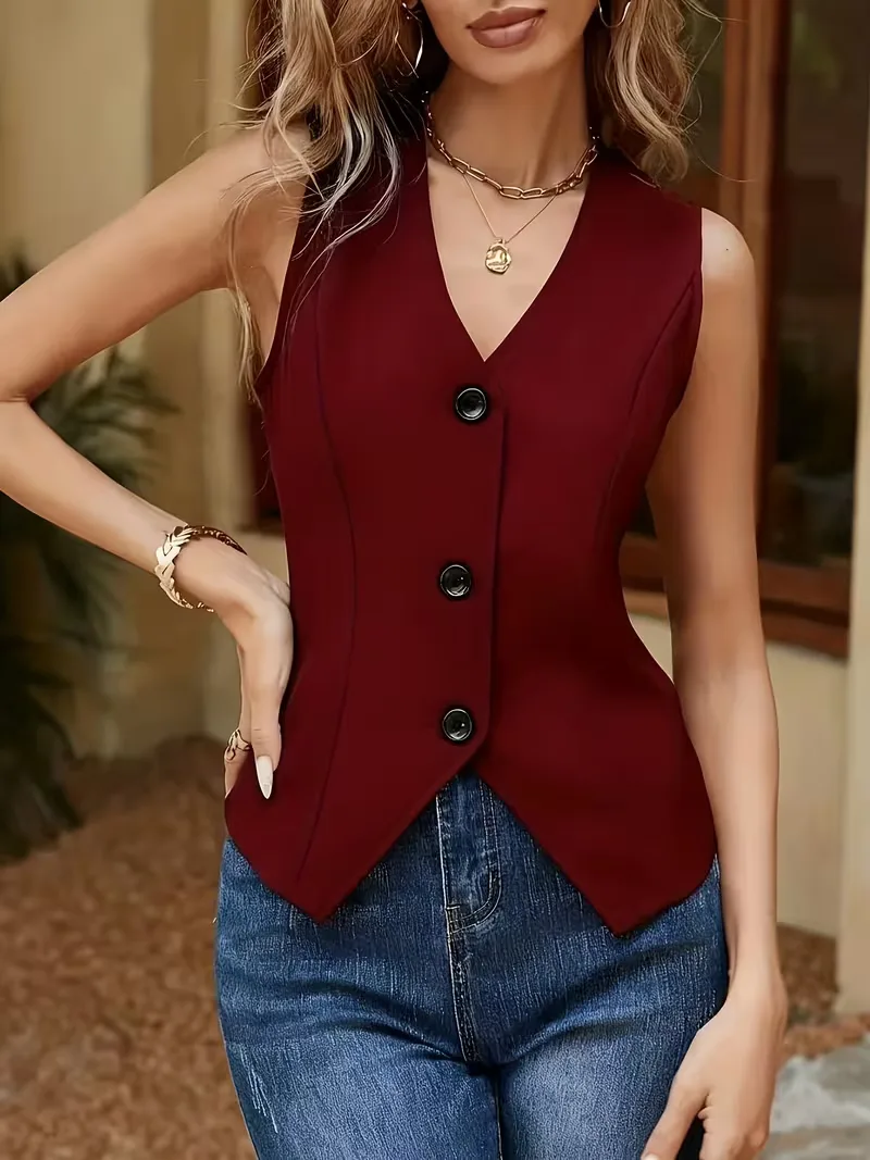 Gilet met V-hals en knoopsluiting - Image 9