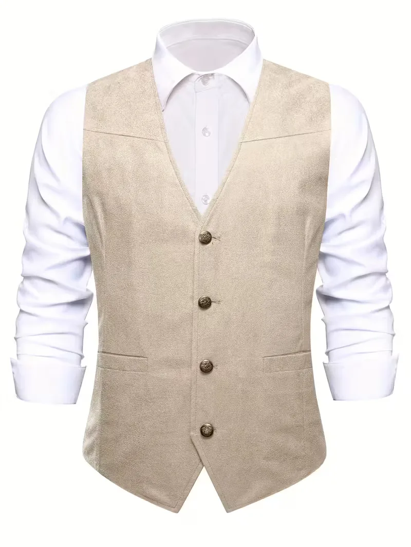 Gilet met V-hals en knopen - Image 13