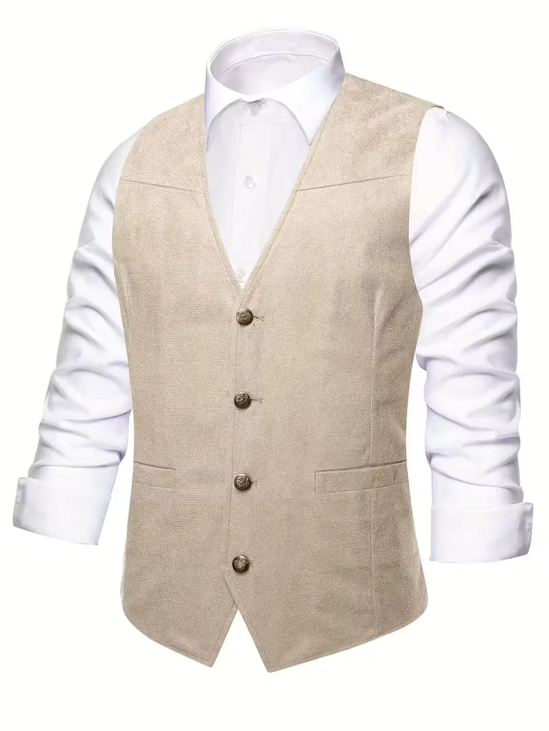 Gilet met V-hals en knopen - Image 14