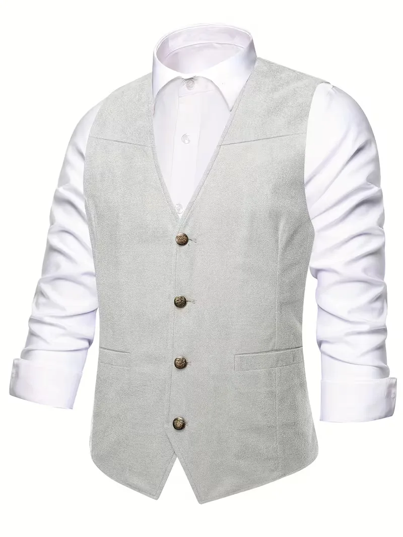 Gilet met V-hals en knopen - Image 19