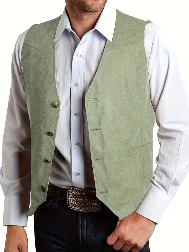 Gilet met V-hals en knopen - Image 21