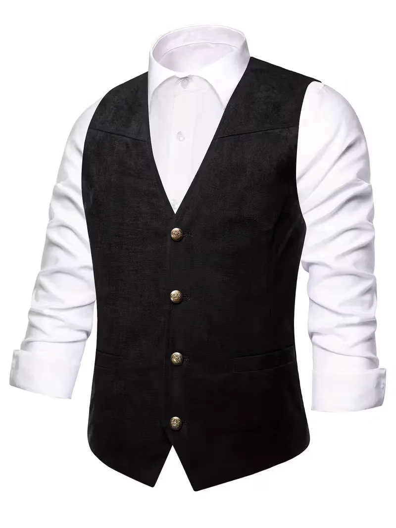Gilet met V-hals en knopen - Image 4