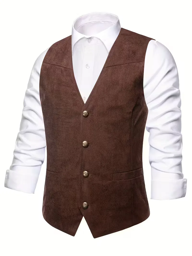 Gilet met V-hals en knopen - Image 9