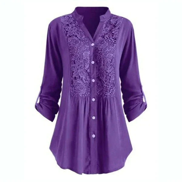Hailei | Lange dames blouse met pofmouwen - Image 6
