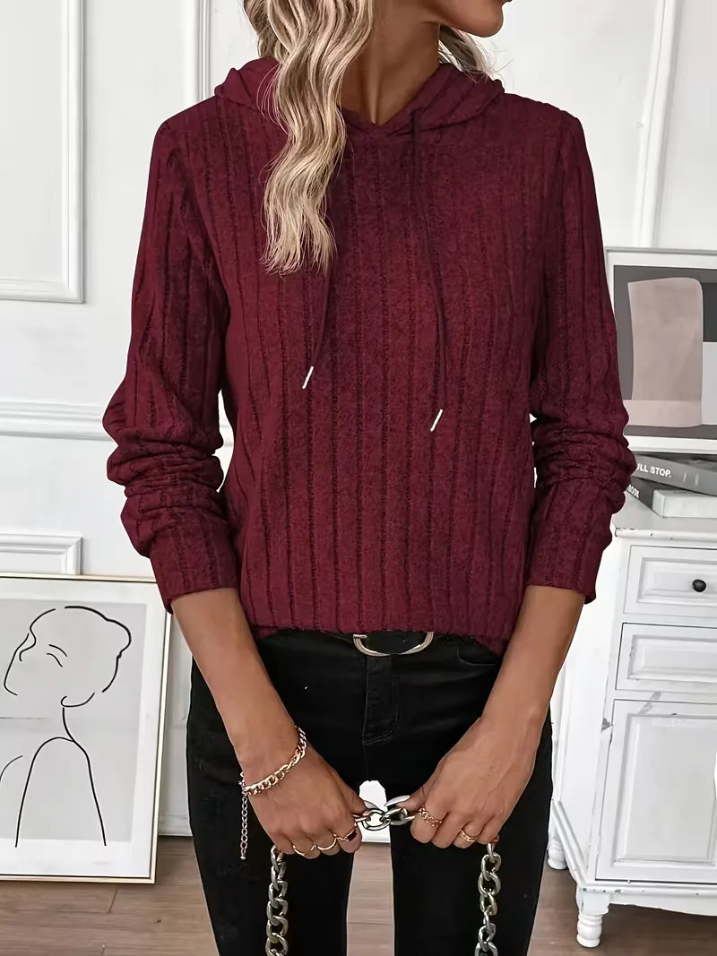 Hoodie met ribbelstructuur - Image 9