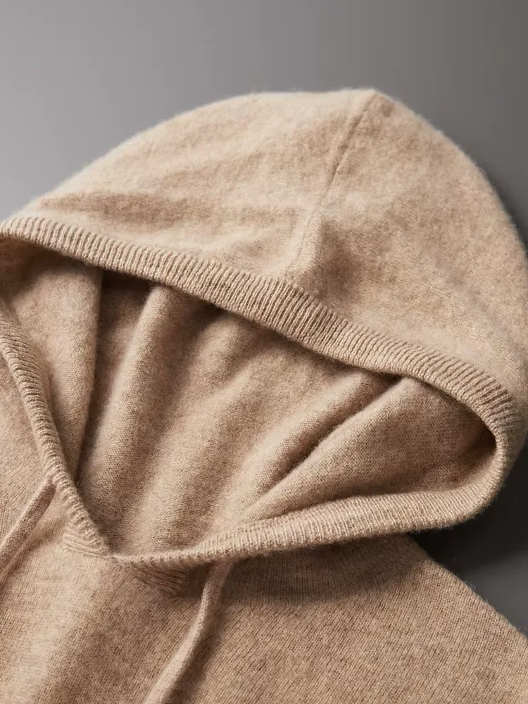 Hoodie van 100% cashmere met capuchon en trekkoord - Image 3