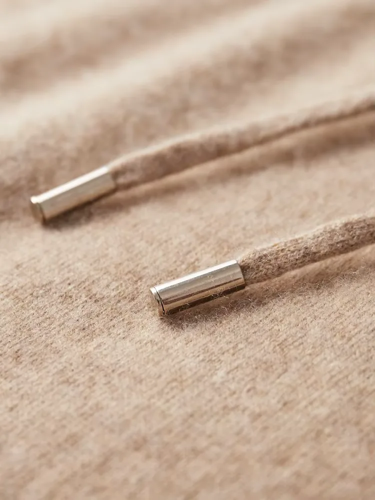 Hoodie van 100% cashmere met capuchon en trekkoord - Image 5