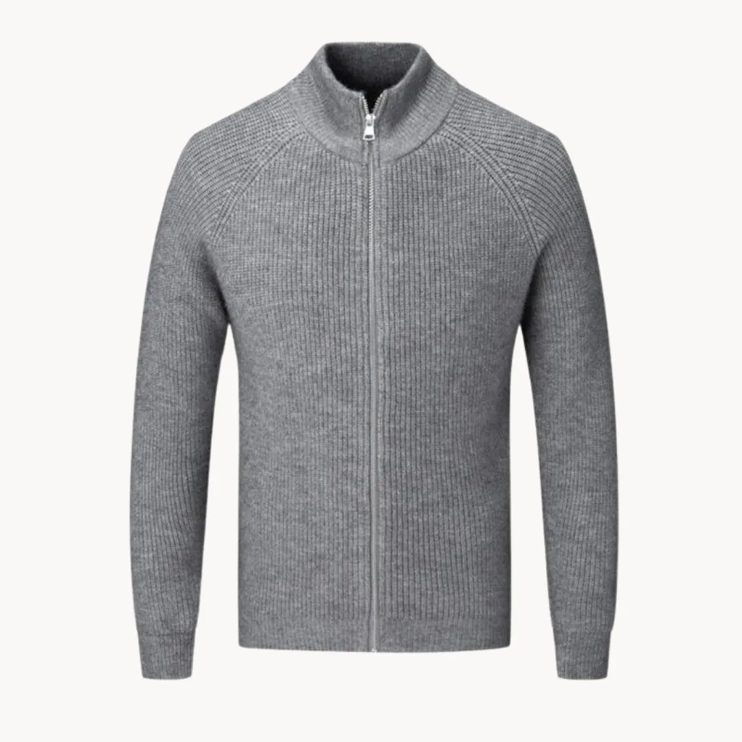 Hugo | Cashmere trui met volledige rits en opstaande kraag - Image 11