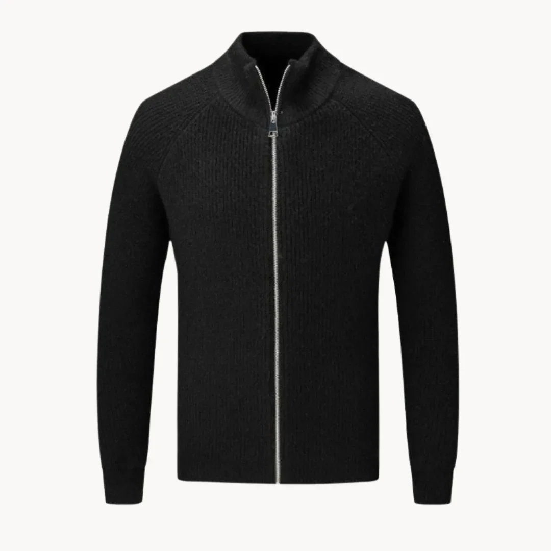 Hugo | Cashmere trui met volledige rits en opstaande kraag - Image 12