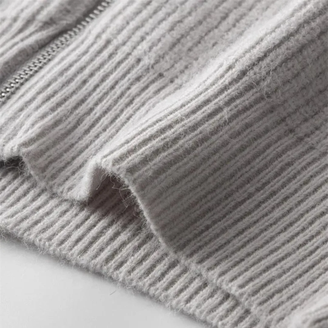 Hugo | Cashmere trui met volledige rits en opstaande kraag - Image 7