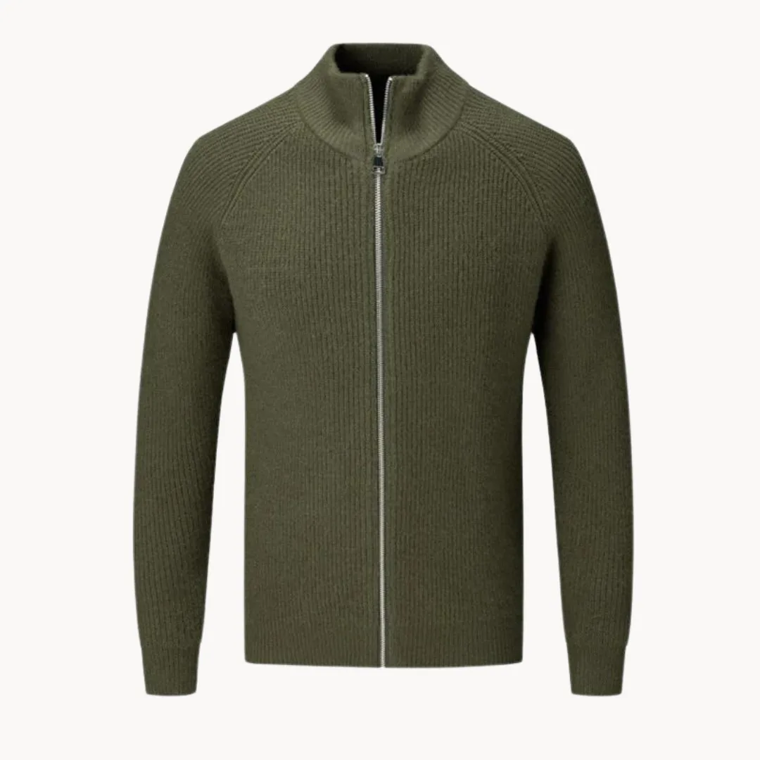 Hugo | Cashmere trui met volledige rits en opstaande kraag - Image 9